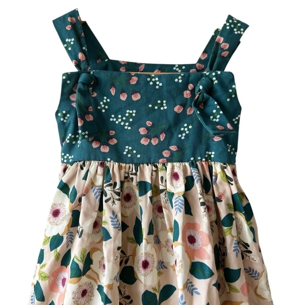 Floral Girls Jumper Dress - Picture 4 of 10